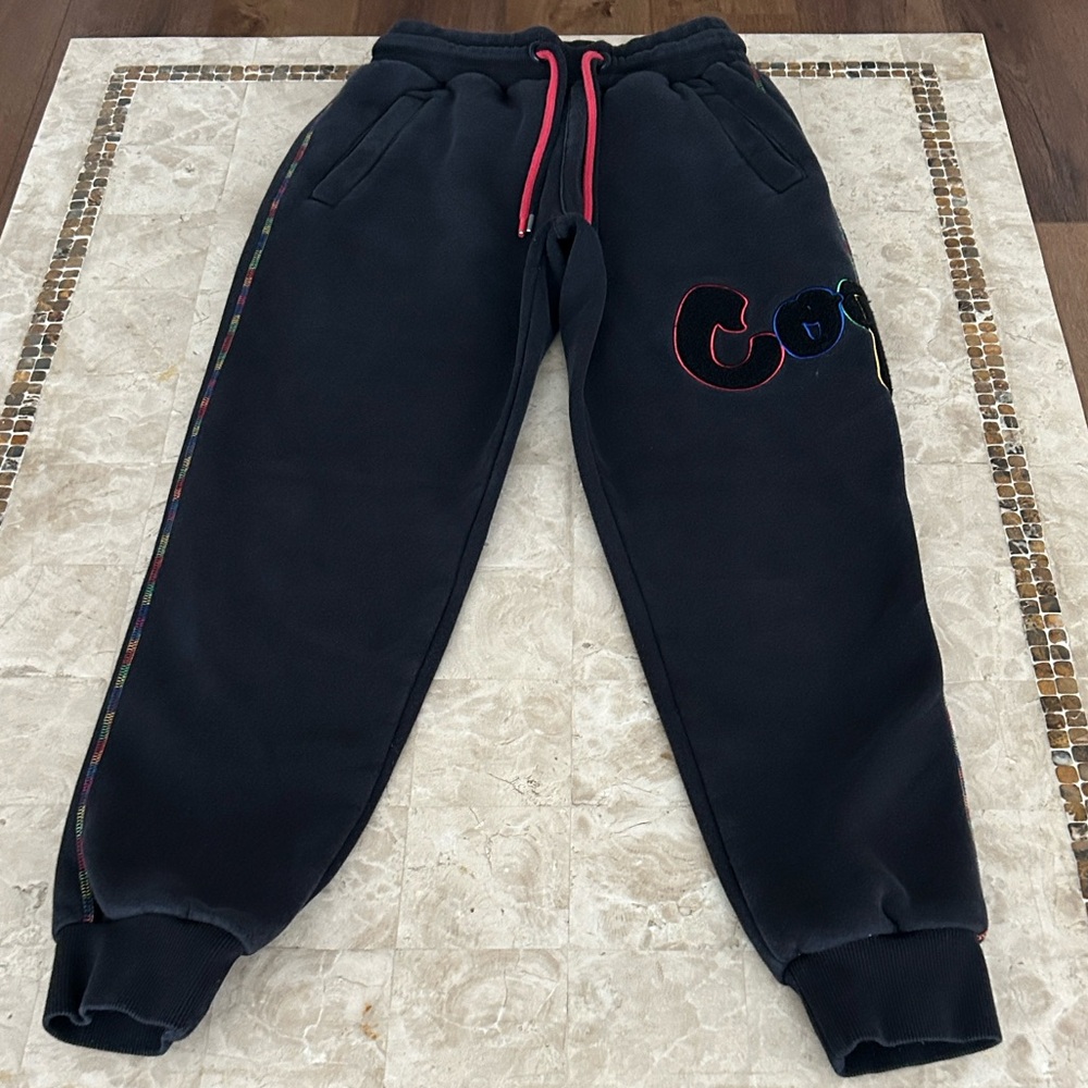 Cookies Black Joggers/Sweatpants Colorful‎ Embroidered accents Men’s Size S